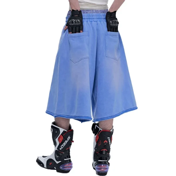 Men's Loose Fit Summer Street Fashion Sport Shorts Printed Oversize Casual Shorts Drawstring Closure Pattern - Image 2