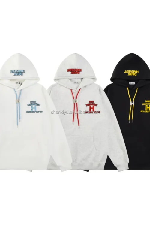 Men’s High Quality Fleece Hoodie Sweatshirt Plus Size Print Pattern Capuche for Autumn Season