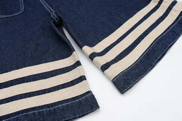Men's Street Wear Casual Jean Shorts High Quality Cotton Denim Baggy Jorts for Men - Image 5