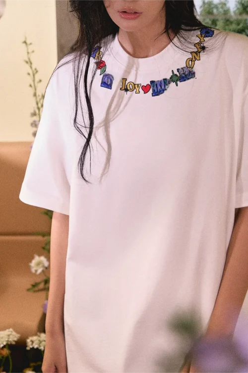 2025 American Women’s 100% Cotton Trendy Casual T-Shirt Heavyweight T-Shirts Pour Femmes