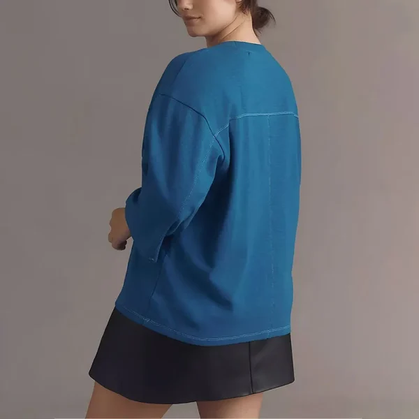 Women's Letter Printed Long Sleeve T-Shirt High Street Style  Loose Fit Autumn High Quality Trend T-Shirt for Women - Image 5