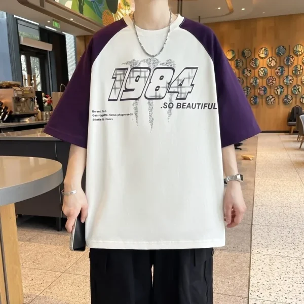 2025 Men's Oversize High Quality Breathable Organic Cotton T-Shirts Casual Video T-Shirts - Image 4