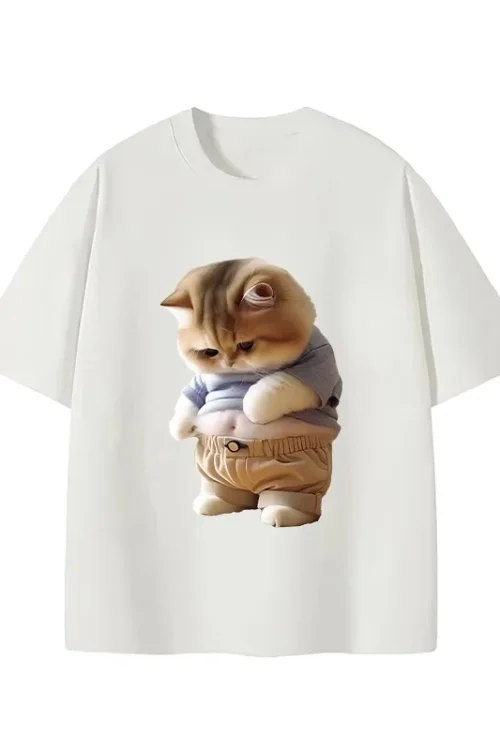 American Trendy Summer Ins Tops for Young Men Women Solid Heavyweight 220 Grams Half-Sleeved Short-Sleeved 100% Cotton