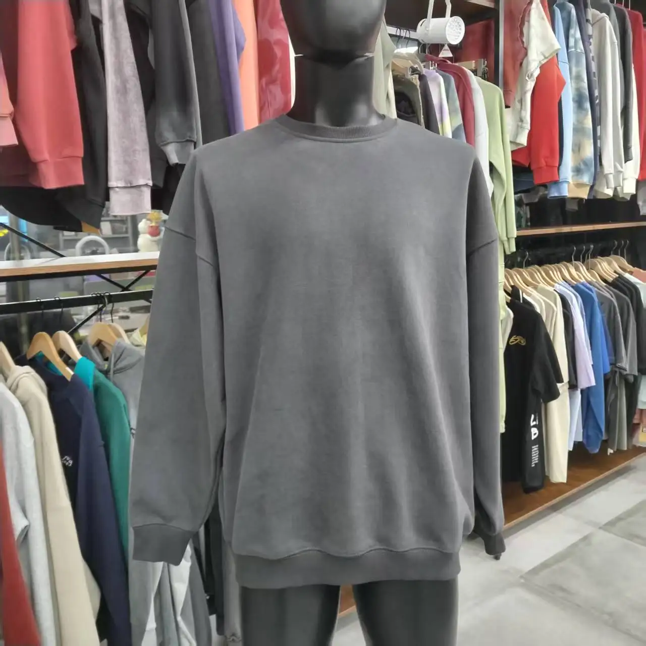 Autumn and Winter Trendy Men’s Sweatshirt  Thick Oversized Crew Neck 3D Embroidery New Style Clothing
