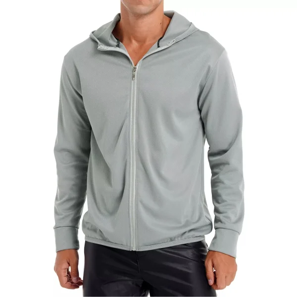 Men's UV/UPF 50+ Sun Protection Hooded Zip-Up Long Sleeve Fishing Shirt Summer Outdoor Zip-Up Hoodie for Men - Image 5