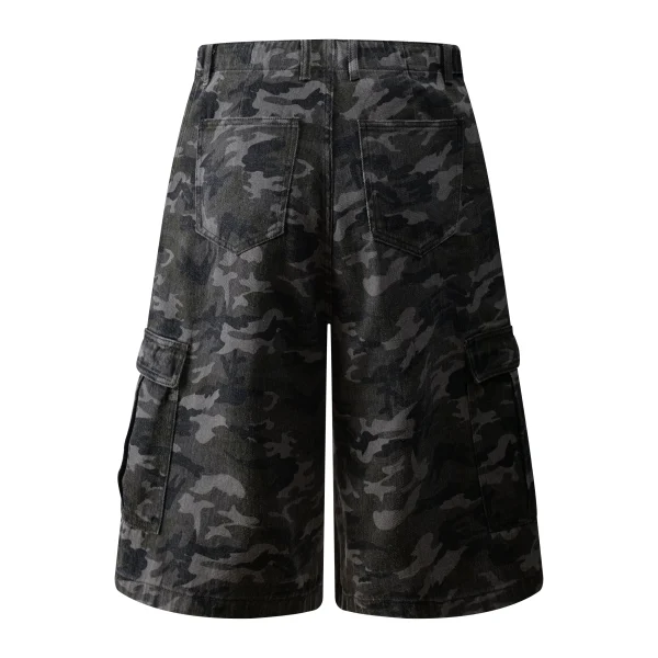 Multi-Functional 250gsm Camouflage Print Twill Shorts 100% Cotton Anti-Pill Anti-Static  Outdoor Hunting Shorts for Men - Image 5
