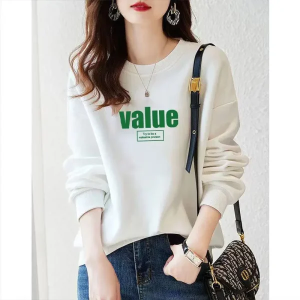 Women's Autumn Winter Casual Sweatshirt Trendy Loose Slimming  Printed Sweatshirt for Women - Image 2