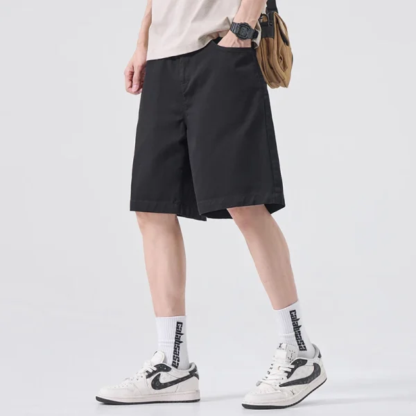 Men's Summer Casual  Solid Color Hot Shorts 2025 Summer Woven Sports Shorts for Men Shorts De Hombre - Image 6