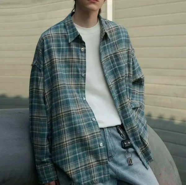 2025 Men's 100% Cotton Plaid Flannel Shirts Casual Summer Shirts Anti-Shrink Anti-Pilling Yarn Dyed Service Available
