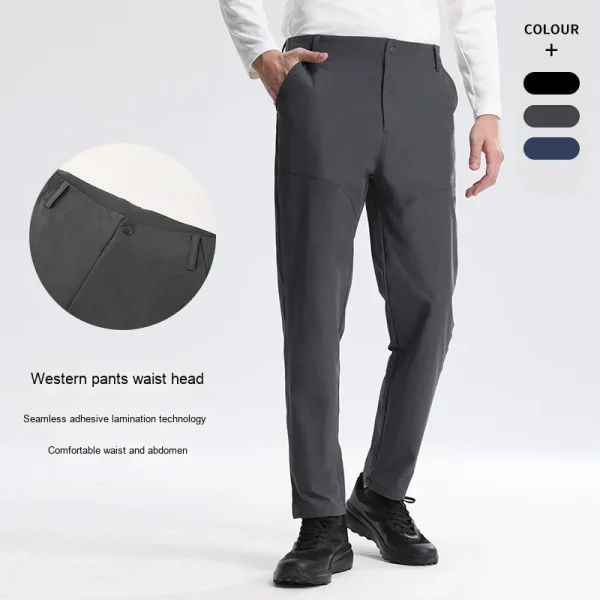 2025 Men's Sports Pants Lightweight Quick-Drying Straight Style for Spring Summer Zipper Fly Closure Outdoor Golf Casual Work - Image 2