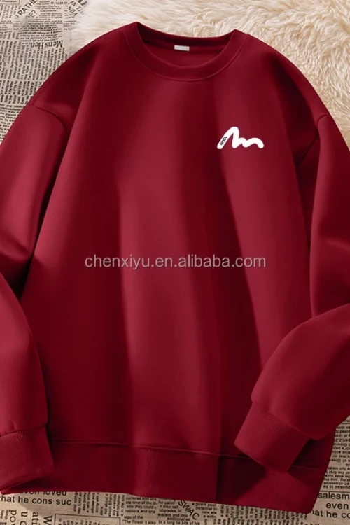 2025 330 GSM Printed Long Sleeve Sweatshirt Oversized Heavy Weight Plus Size Shirts Digital Printing for Autumn Season