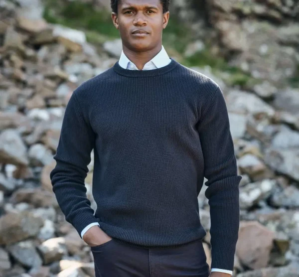 Men's Long Sleeve Pullover Knitted Sweaters Private Label Winter Breathable Anti-Wrinkle  Sweater for Men - Image 3