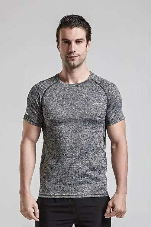 Men’s 200 Grams Gym T-Shirt Quick Dry Breathable Anti-Wrinkle Casual Oversized Fit Trendy Fitted Design Knitted Fabric Formal