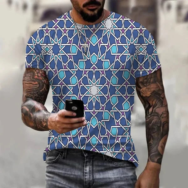 Direct Sale Summer Short Sleeve Men's 3D Printed T-Shirt European American Style Cross-Border Hot-Selling Personalized Hip Hop - Image 4