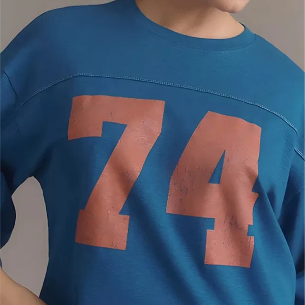 Women's Letter Printed Long Sleeve T-Shirt High Street Style  Loose Fit Autumn High Quality Trend T-Shirt for Women - Image 3