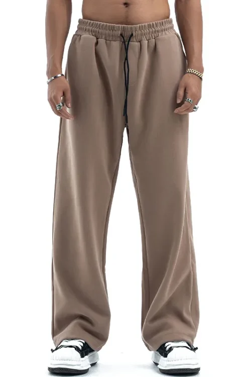 Men’s Sweatpants with Drawstring Closure  Design Men’s Pants Trousers  Casual Mid-Waist Heavyweight Fleece Pants