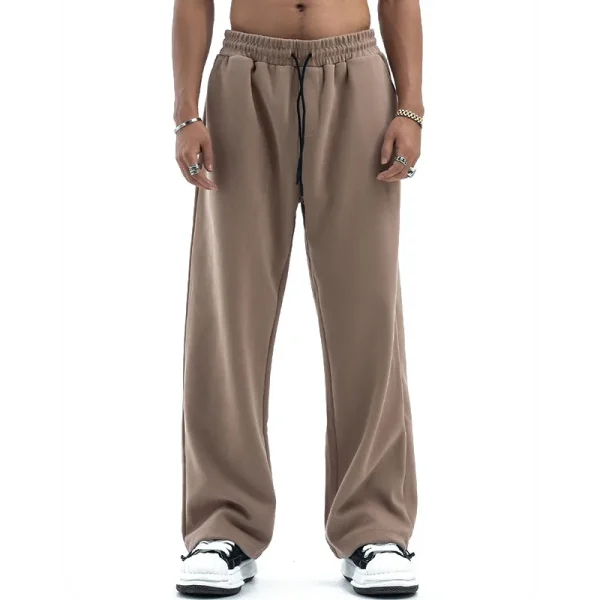 Men's Sweatpants with Drawstring Closure  Design Men's Pants Trousers  Casual Mid-Waist Heavyweight Fleece Pants