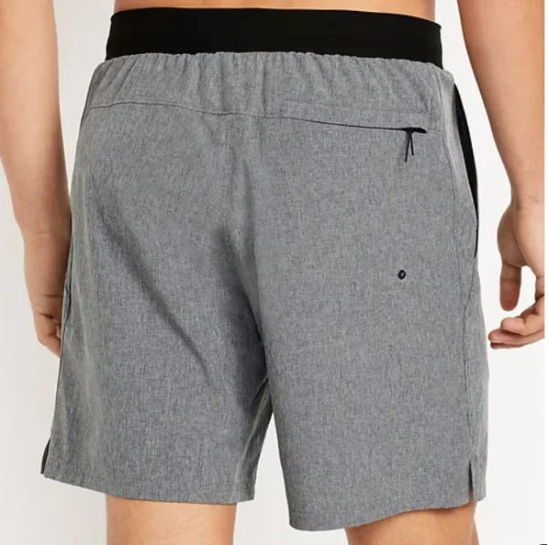 Men's Casual Athletic Workout Gym Shorts Breathable High Mid Waist Quick Dry With Zipper Pockets - Image 3