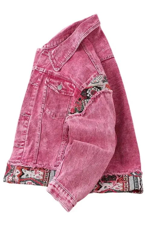 2025 Men’s Vintage Baseball Jacket Satin Lining Denim Streetwear Washed Fashion Design
