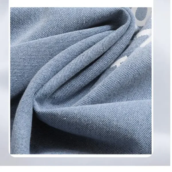 Design Vintage Oversize Jeans Shirt High Quality Washed Denim for Men Plus Size Printed Shirts - Image 6