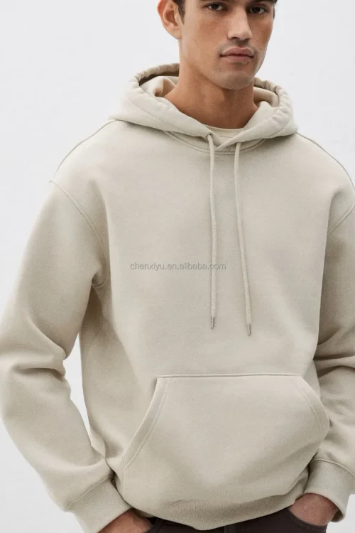 Luxury Men’s Oversize Heavy Weight Hoodie with Loose Fitting Kapuzenpullover Street Wear Hooded Pullover for Winter
