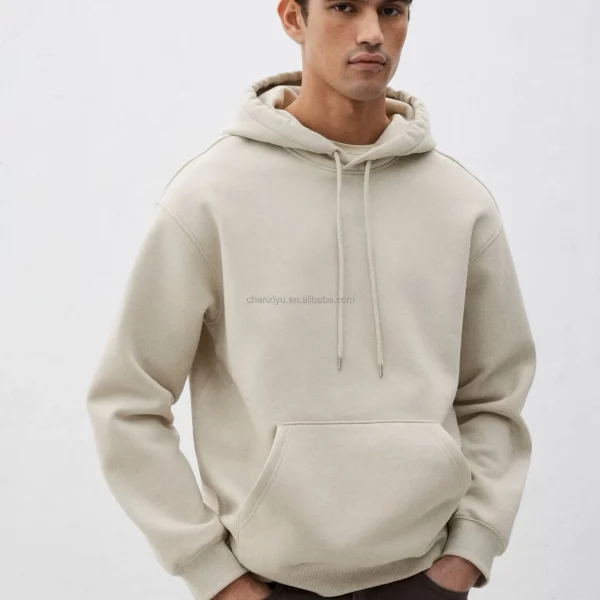 Luxury Men's Oversize Heavy Weight Hoodie with Loose Fitting Kapuzenpullover Street Wear Hooded Pullover for Winter