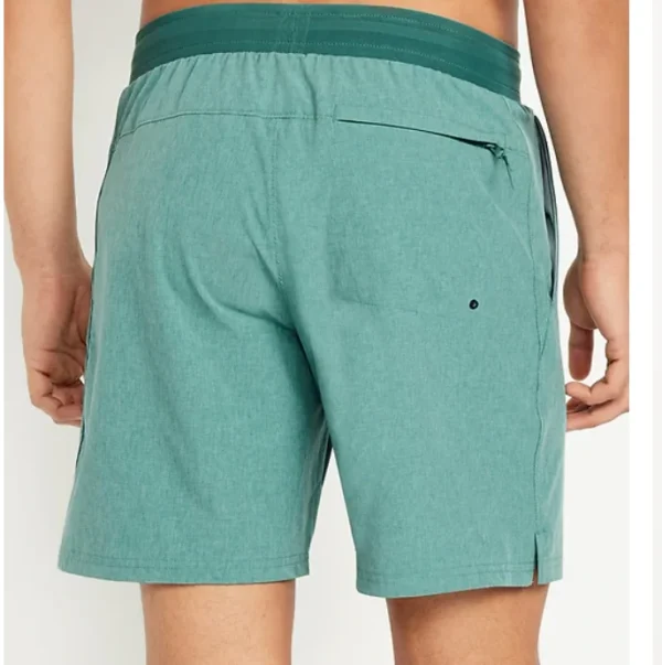 Men's Casual Athletic Workout Gym Shorts Breathable High Mid Waist Quick Dry With Zipper Pockets - Image 2