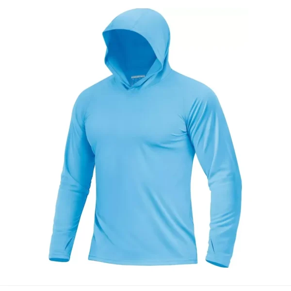 Men's UPF50+ Sun Protection Hoodie Shirts Outdoor Long Sleeve Fishing Sweatshirt Plus Size Shirts for Men - Image 5