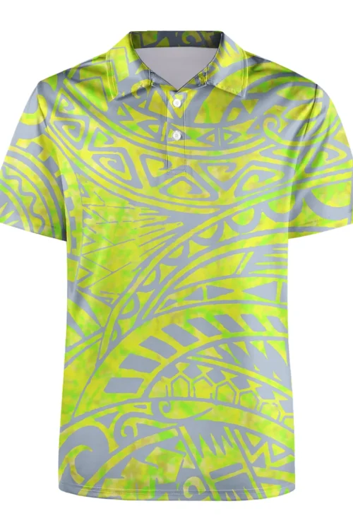 Men’s Short Digital Print for Polo Shirt Comfortable Anti-Wrinkle Breathable Spandex Embroidered Knitted Fabric