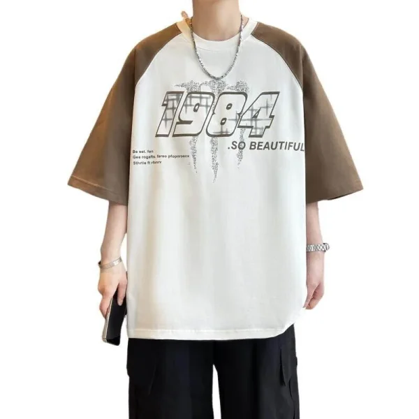 2025 Men's Oversize High Quality Breathable Organic Cotton T-Shirts Casual Video T-Shirts - Image 5