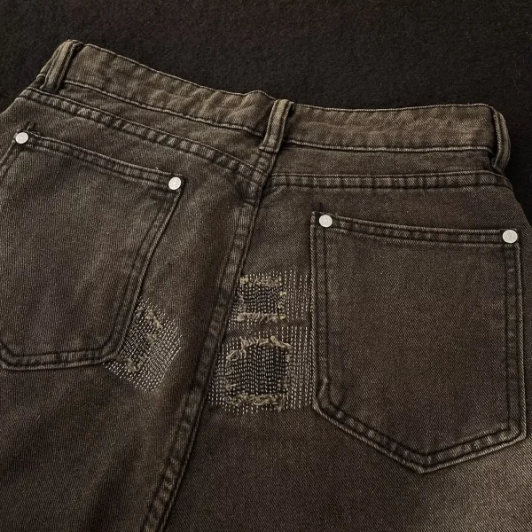 2025 Men's Summer Casual  Solid Color Hot Shorts Men's Denim Shorts  Oversized Biker Shorts - Image 5