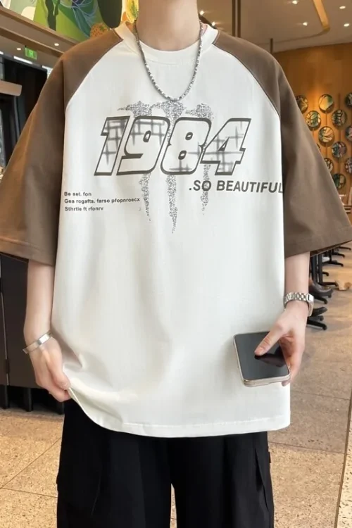2025 Men’s Oversize High Quality Breathable Organic Cotton T-Shirts Casual Video T-Shirts