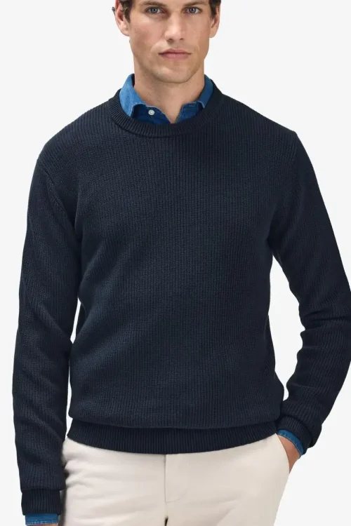 Men’s Long Sleeve Pullover Knitted Sweaters Private Label Winter Breathable Anti-Wrinkle  Sweater for Men