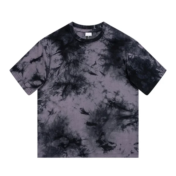 Hot Popular Tie Dye Shirts Crew Neck Short Sleeve 100% Cotton Summer  Casual Tshirts for Men - Image 4