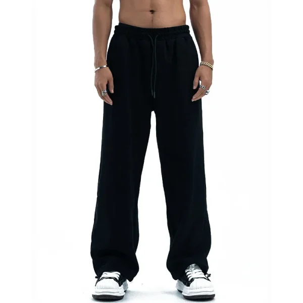 Men's Sweatpants with Drawstring Closure  Design Men's Pants Trousers  Casual Mid-Waist Heavyweight Fleece Pants - Image 4