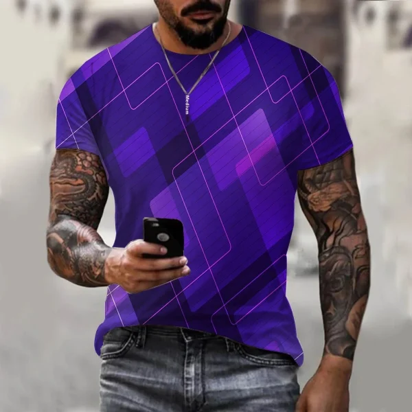 Direct Sale Summer Short Sleeve Men's 3D Printed T-Shirt European American Style Cross-Border Hot-Selling Personalized Hip Hop - Image 3
