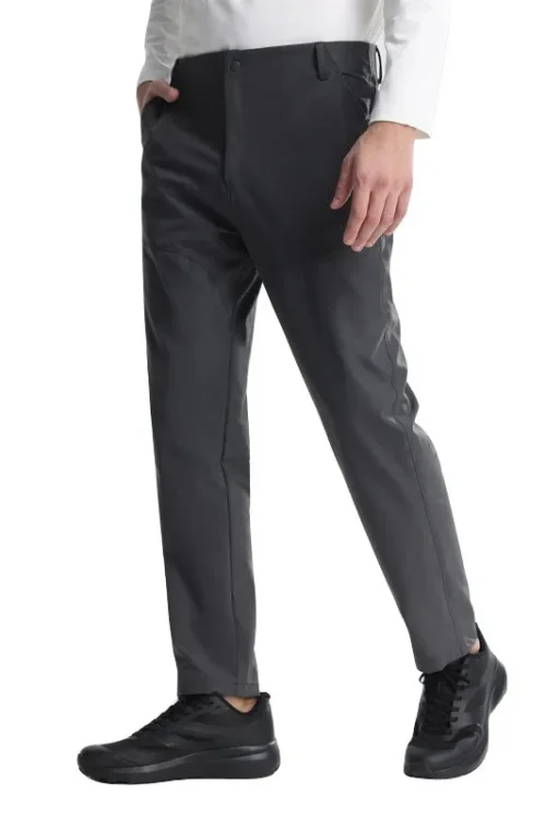 2025 Men’s Sports Pants Lightweight Quick-Drying Straight Style for Spring Summer Zipper Fly Closure Outdoor Golf Casual Work