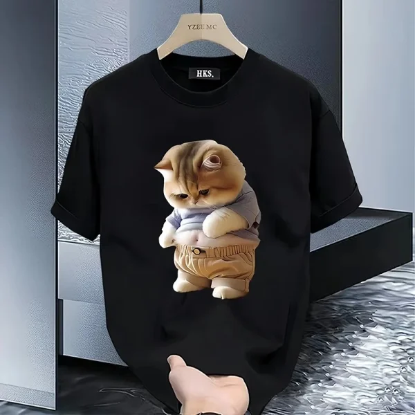 American Trendy Summer Ins Tops for Young Men Women Solid Heavyweight 220 Grams Half-Sleeved Short-Sleeved 100% Cotton - Image 2