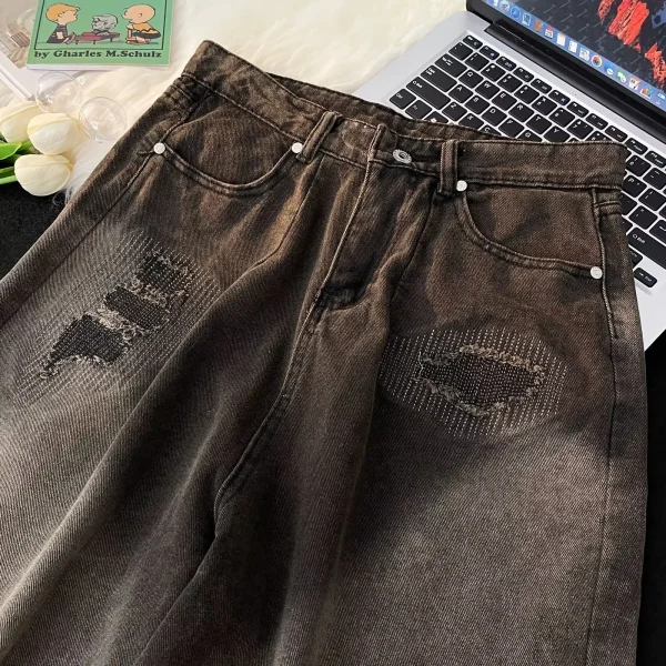 2025 Men's Summer Casual  Solid Color Hot Shorts Men's Denim Shorts  Oversized Biker Shorts - Image 2