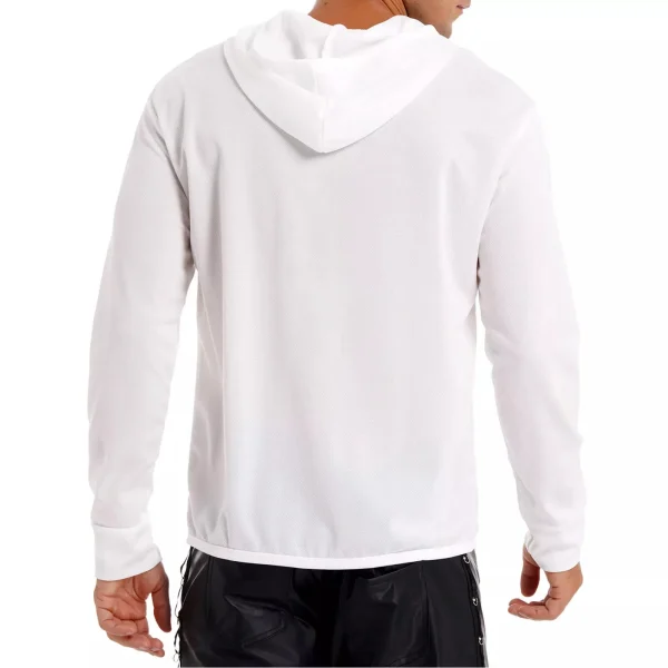 Men's UV/UPF 50+ Sun Protection Hooded Zip-Up Long Sleeve Fishing Shirt Summer Outdoor Zip-Up Hoodie for Men - Image 4