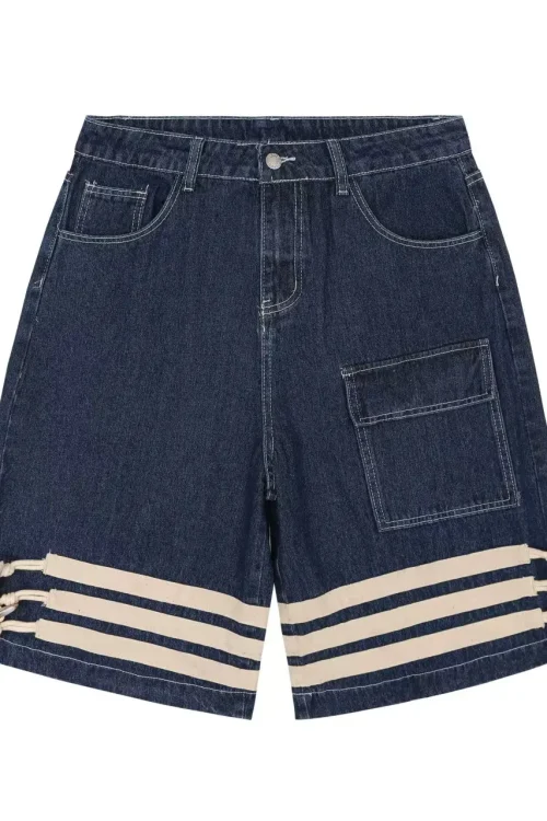 Men’s Street Wear Casual Jean Shorts High Quality Cotton Denim Baggy Jorts for Men