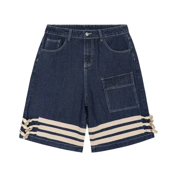 Men's Street Wear Casual Jean Shorts High Quality Cotton Denim Baggy Jorts for Men