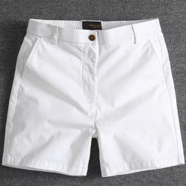 American Retro Men's Summer Casual Three-Quarter Stretch Shorts 100% Cotton Solid Color Mid Waist Digital Printing Hot Shorts