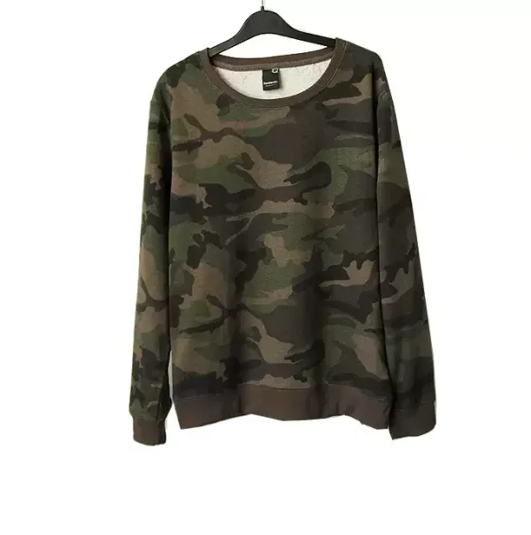 American European Men's T-Shirt Long Sleeve  Oversized  Camouflage Sweatwear for Men
