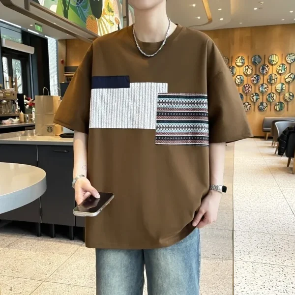 2025 Men's Oversize T-Shirts Premium Quality Breathable Casual T-shirt Personnalisé Cotton T-shirts - Image 4