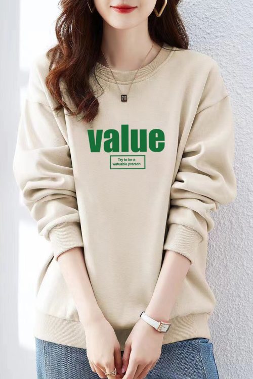 Women’s Autumn Winter Casual Sweatshirt Trendy Loose Slimming  Printed Sweatshirt for Women