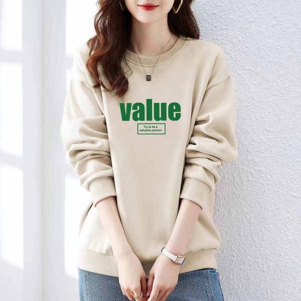 Women's Autumn Winter Casual Sweatshirt Trendy Loose Slimming  Printed Sweatshirt for Women