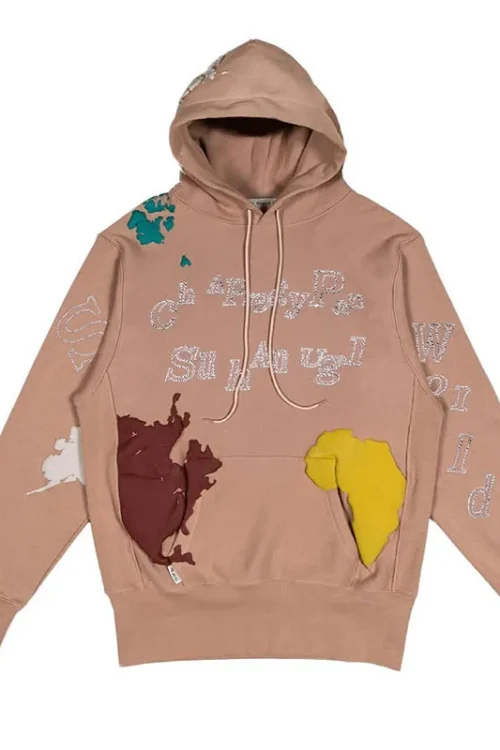 Unisex Acid Wash Hoodie with Rhinestone 1 to 1 Print Autumn Season Hooded Collar Knitted Material